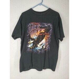 VTG 2000 Y2k Daytona 59th Annual Bike Week Short Sleeve T Shirt Black Size XL